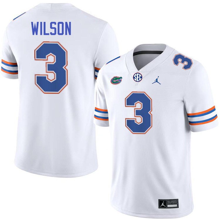 Dallas Wilson Florida Jersey,Florida Gators #3 Dallas Wilson Uniforms,Jersey Youth-White